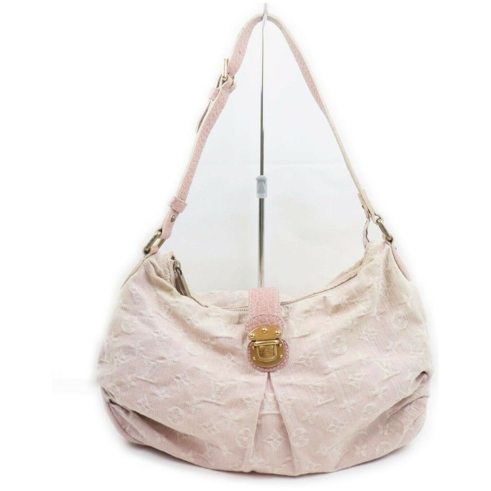 Louis Vuitton Slightly PM Pink Denim Hobo Bag